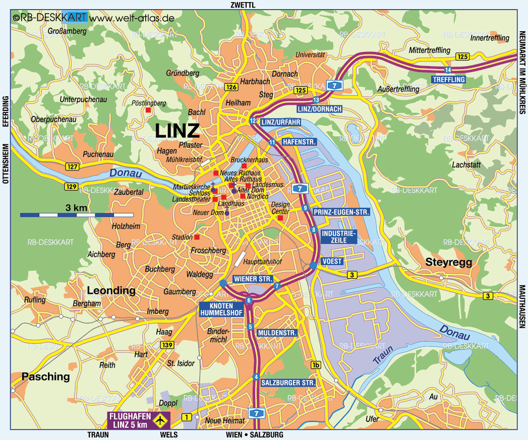 linz regions map