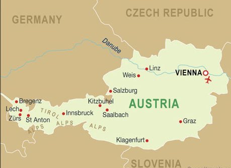 Austria Map Vienna