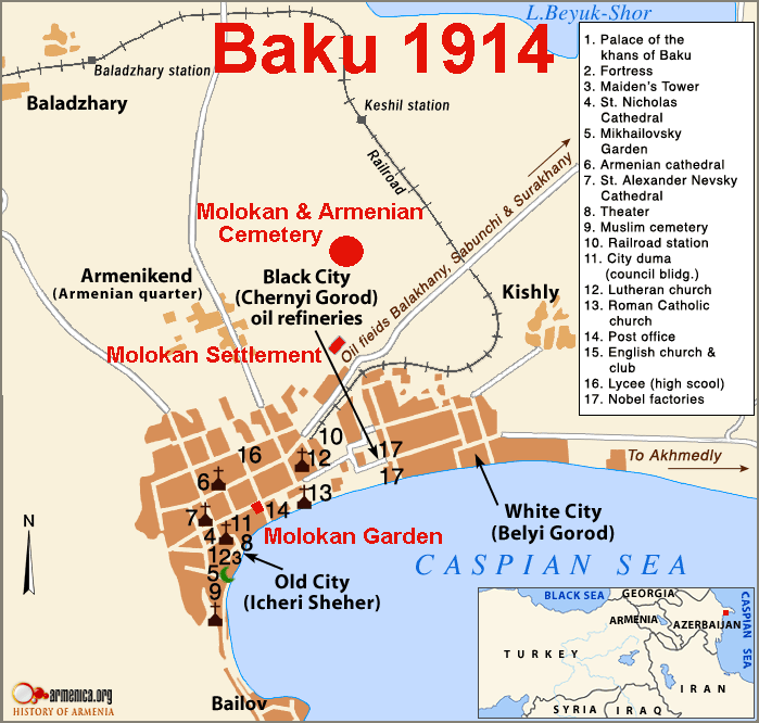 Baku Map And Baku Satellite Image
