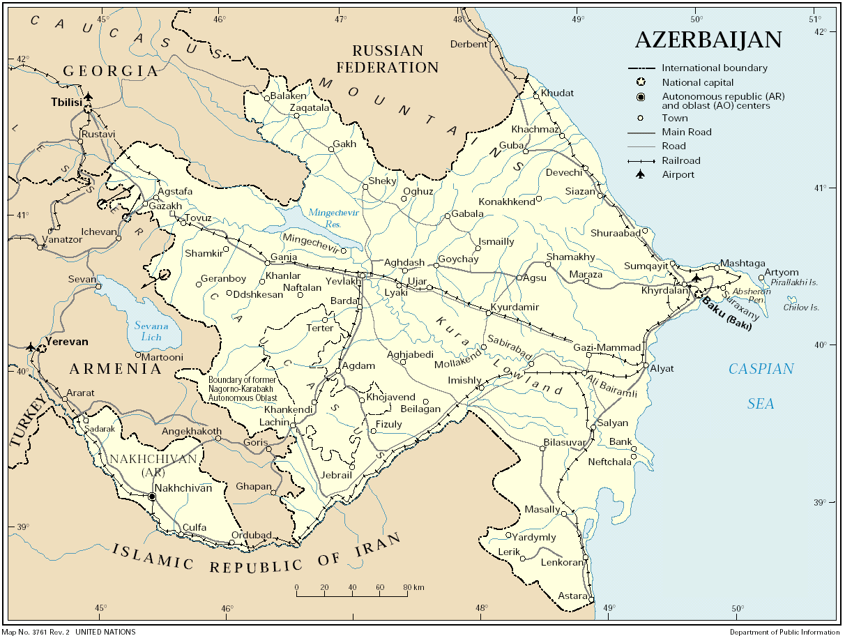 rail map of azerbaijan
