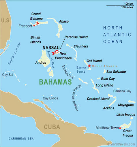 Map of Bahamas