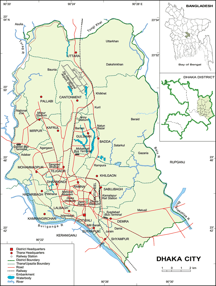 map of dhaka