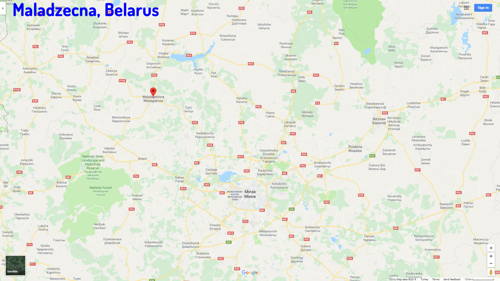 Maladzecna map Belarus