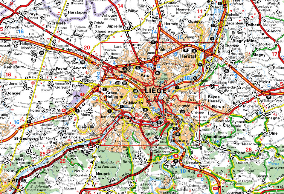 ROAD MAP LE LIEGE : maps of Le Liège 37460