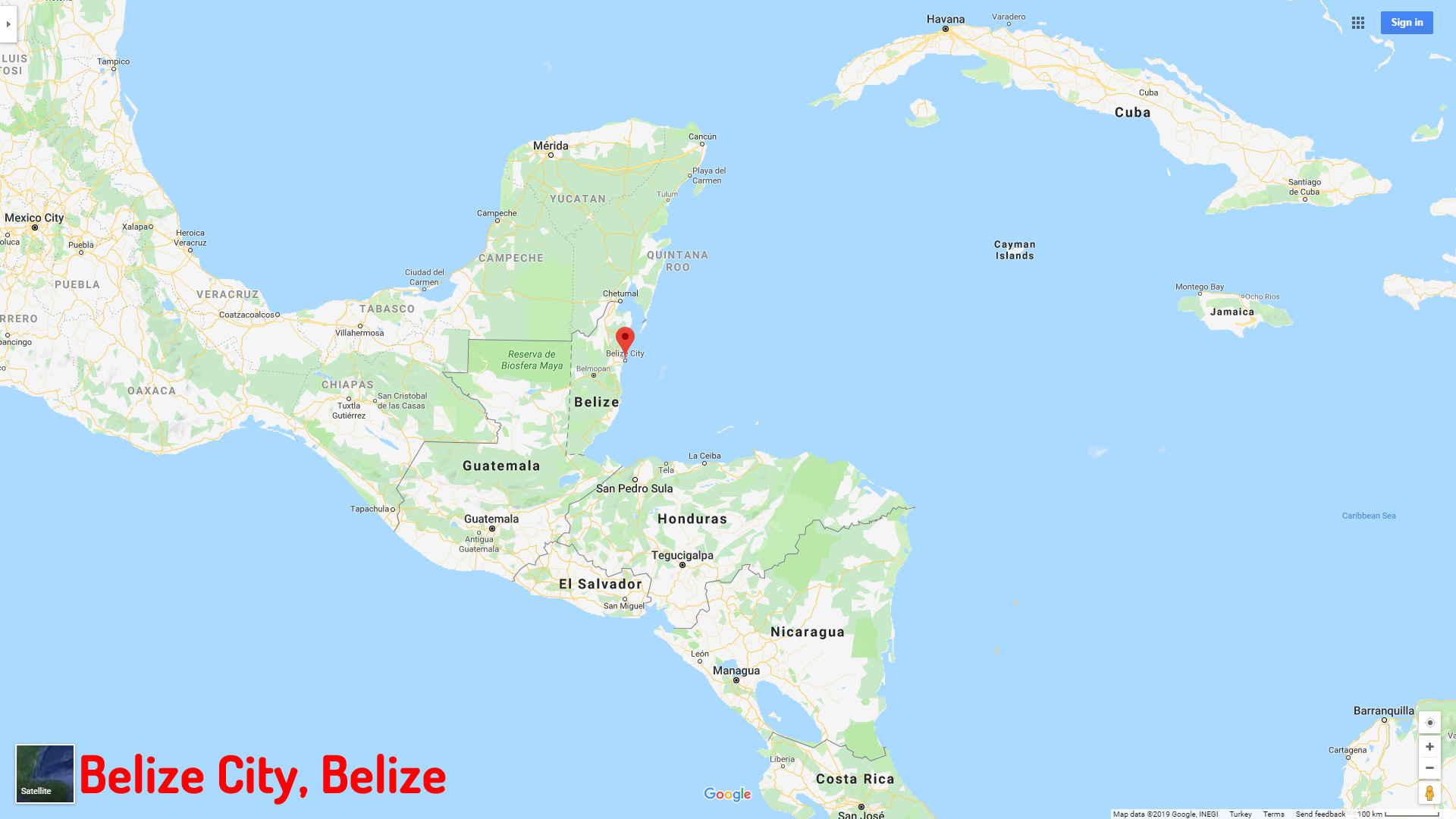 Belize City map Belize