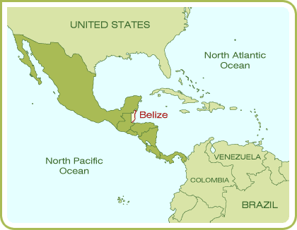 belize map central america