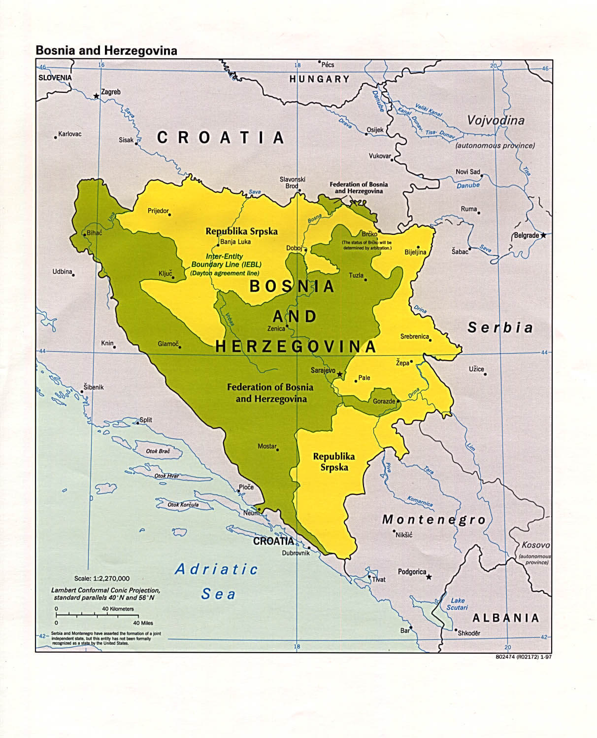 bosnia herzegovina map
