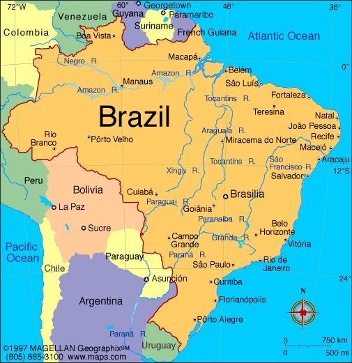 Brasilia map brazil