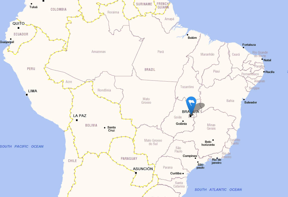 map of brazil Brasilia