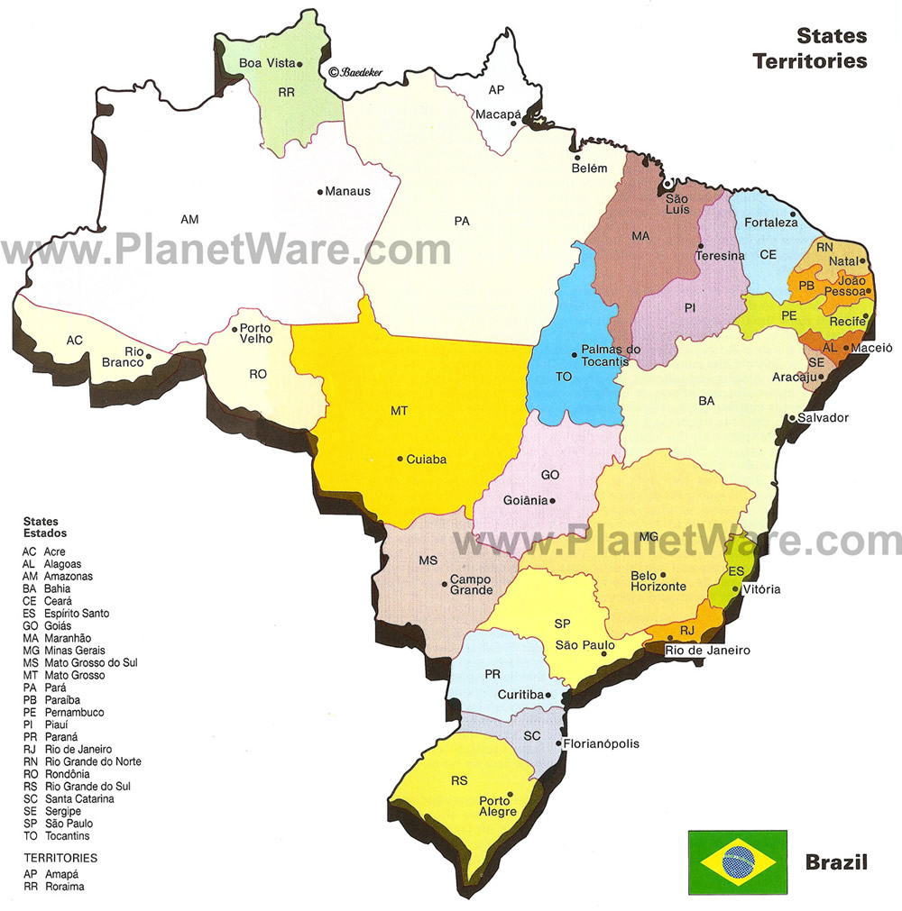 brazil state map
