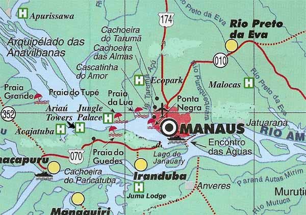 Manaus regions map