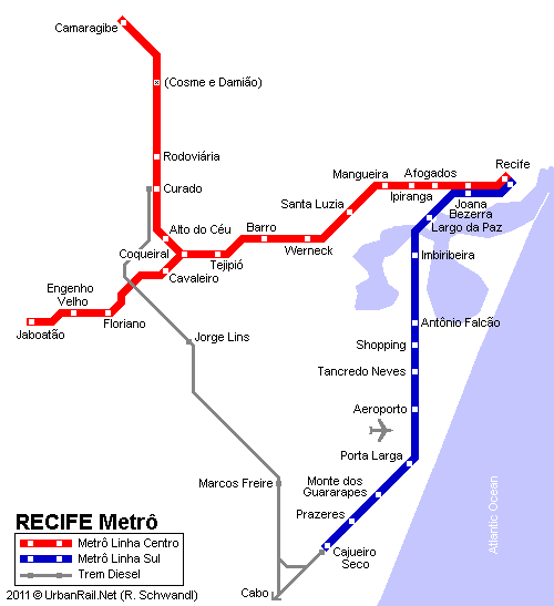 recife metro map