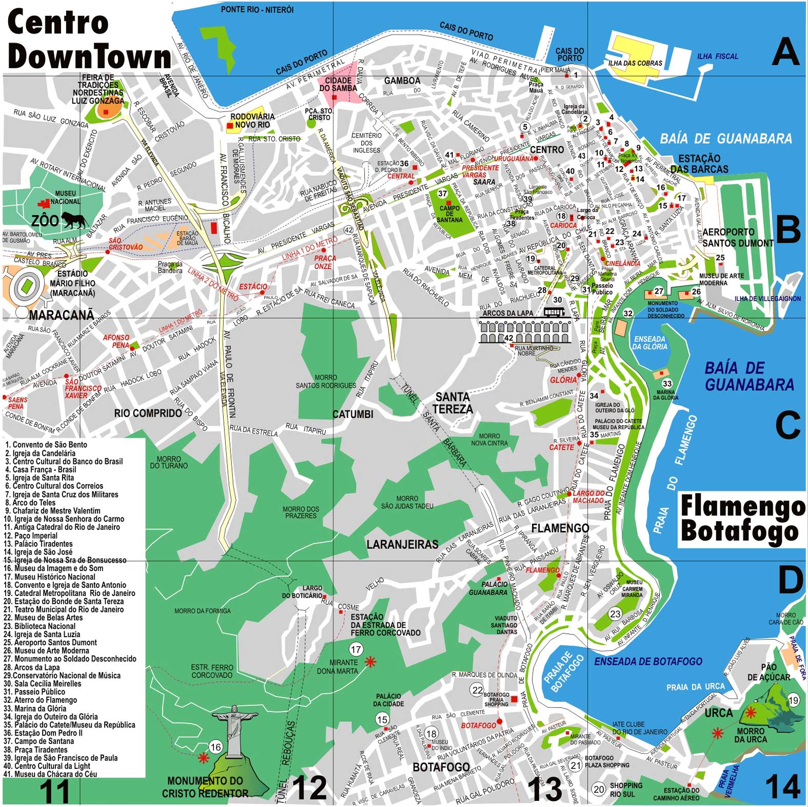 city center map of rio de janeiro