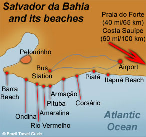 salvador beach map