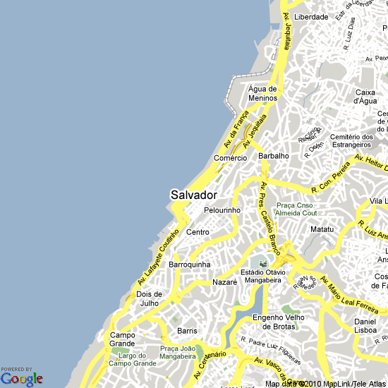 salvador coastline map