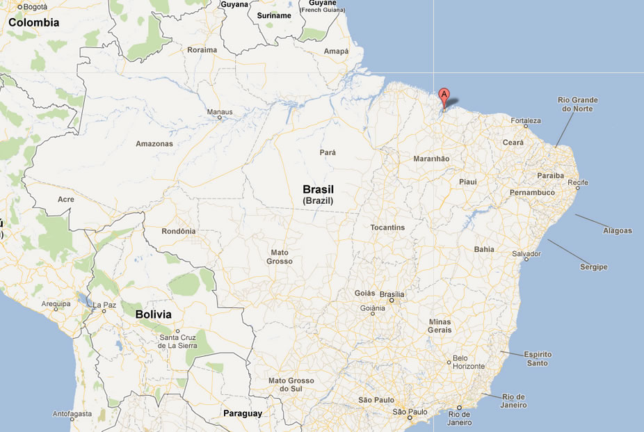 map of Sao Luis Brazil