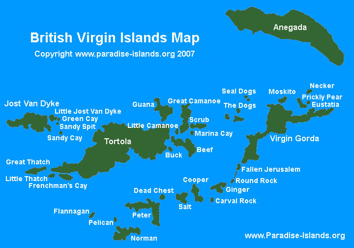 BRITISH VIRGIN ISLANDS MAP