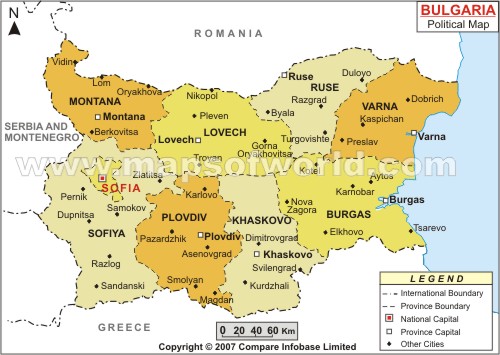 bulgaria regions map