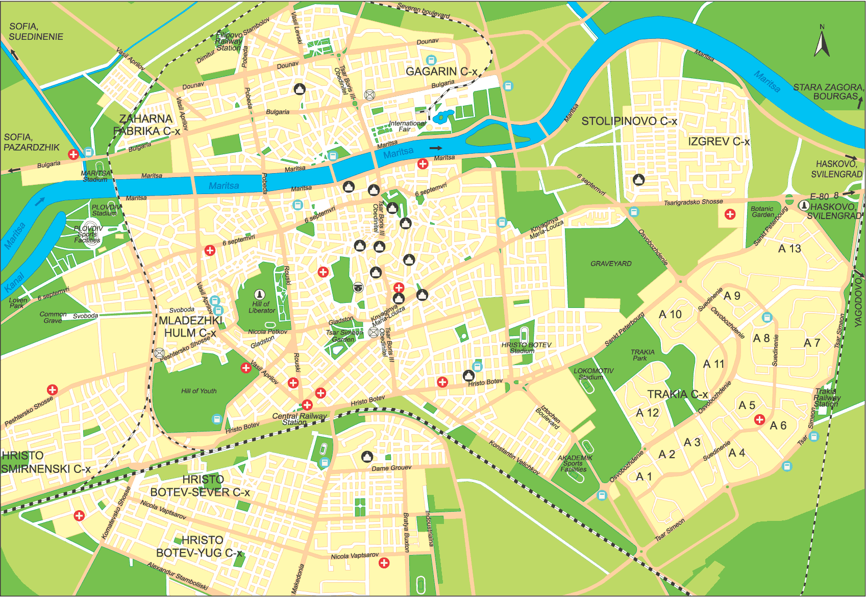 Plovdiv map