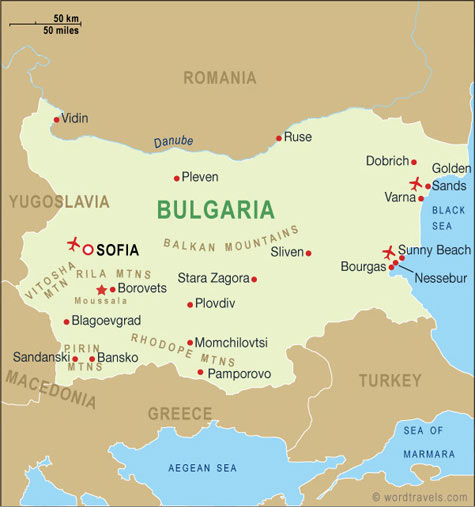 bulgaria map sofia