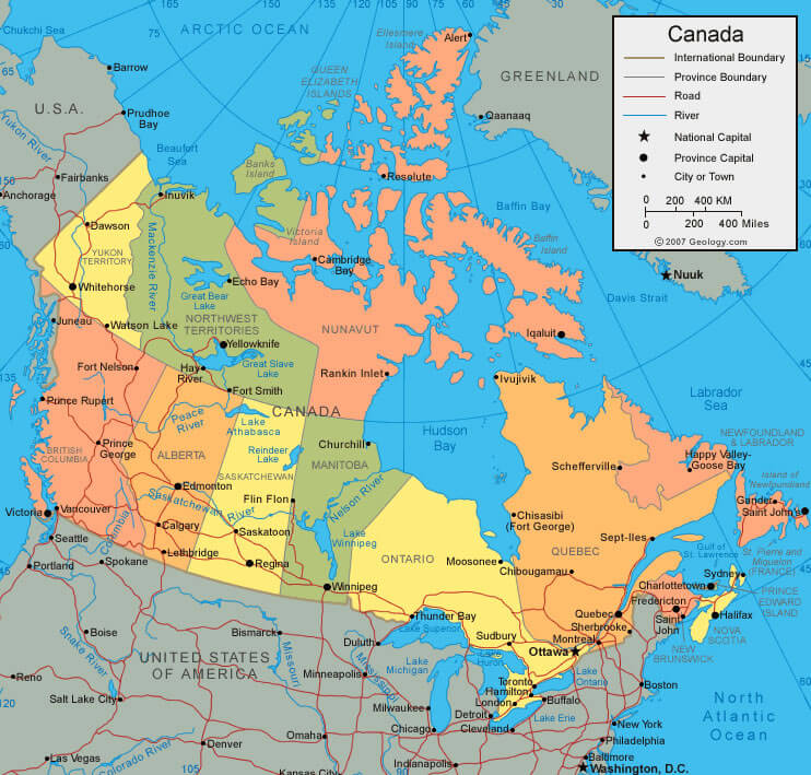 Canada Country Map