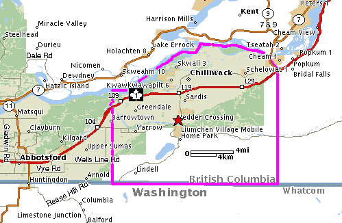 Chilliwack map
