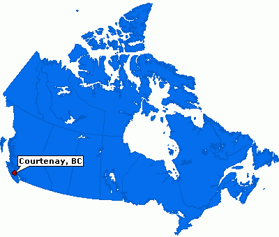 Courtenay map canada