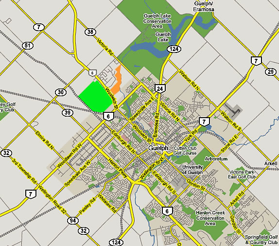 map of Guelph