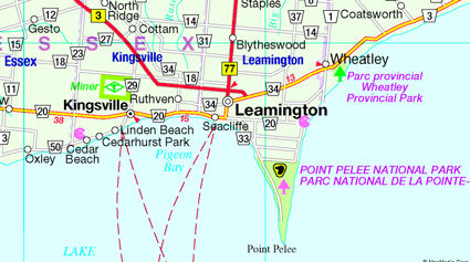 Leamington map