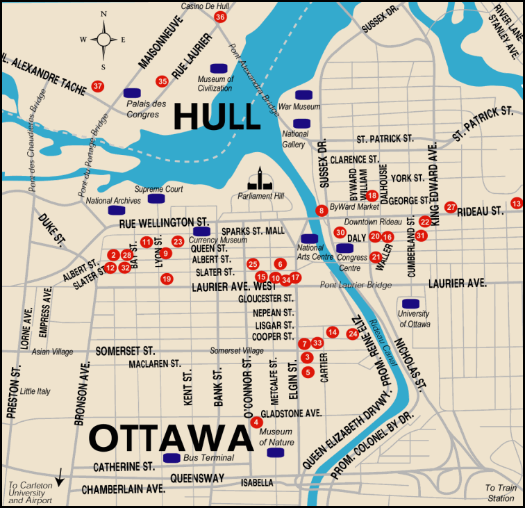 Ottawa Tourist Map
