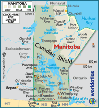 Winnipeg manitoba map