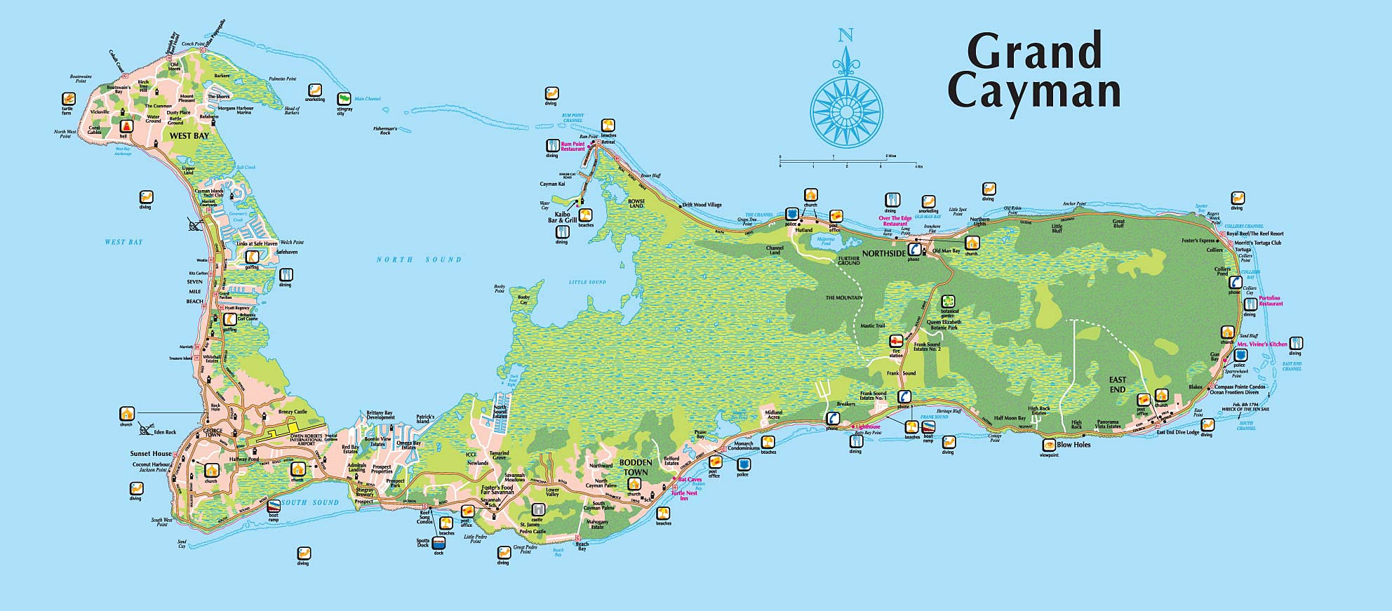 map cayman islands