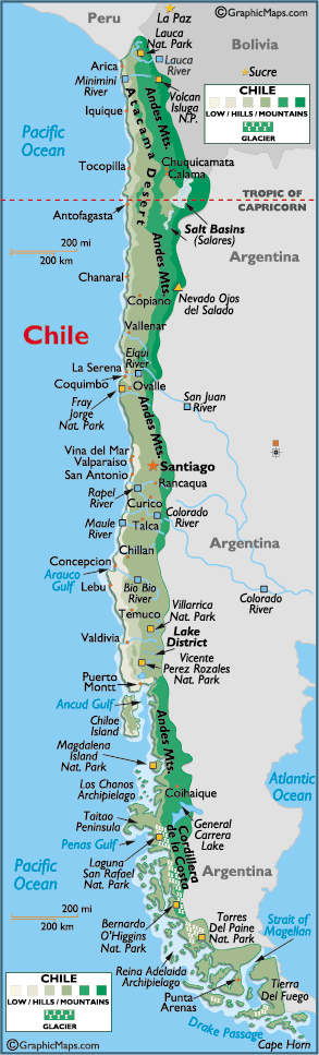 map of chile