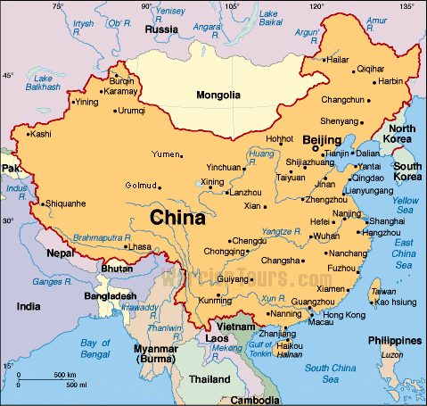 china political map