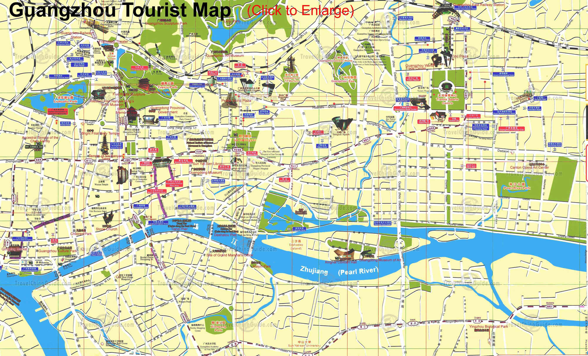 guangzhou tourist map