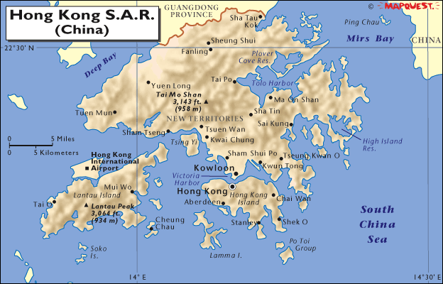 Карта hong kong