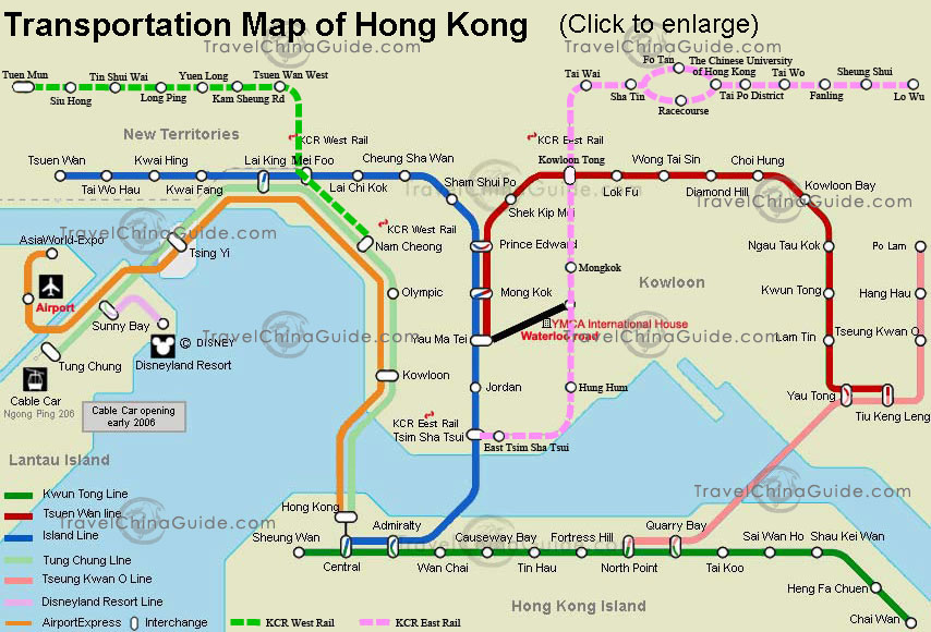 hong kong transportation map