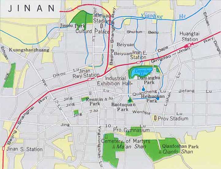 downtown map of jinan