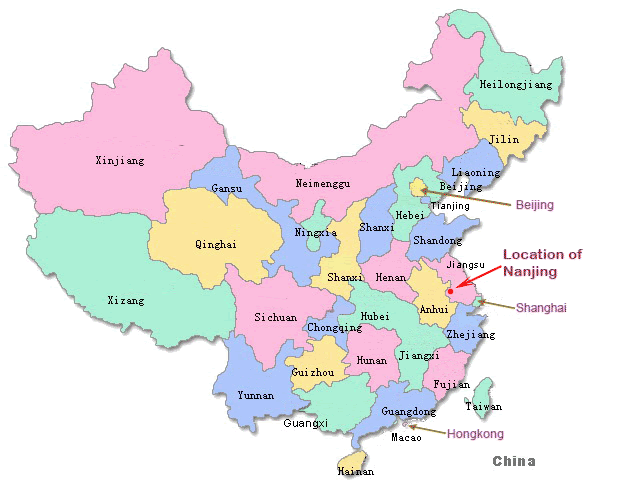 china nanjing map