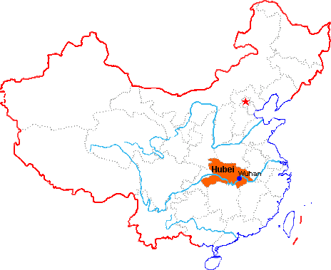 hubei wuhan map