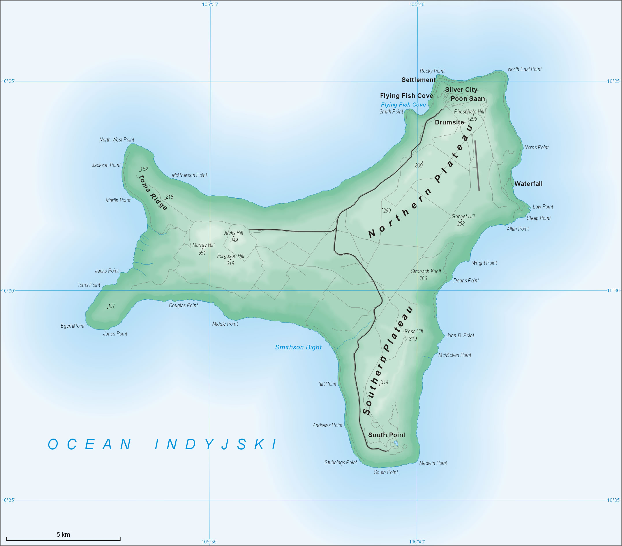 Christmas Island Map