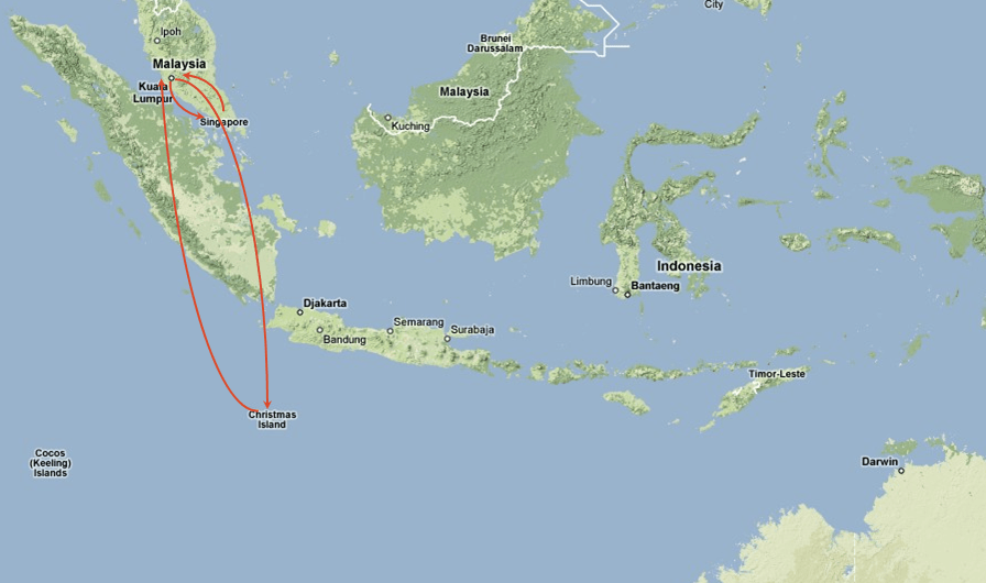 MAP OF CHRISTMAS ISLAND