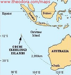 cocos islands map