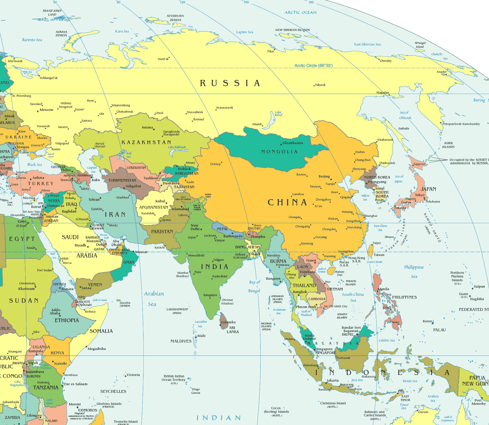 Map of Asia - Asia Map