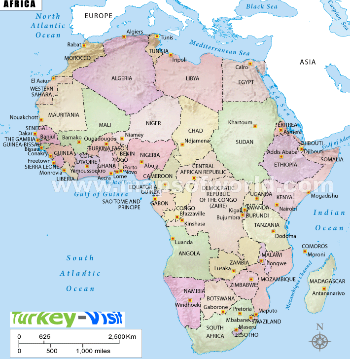 Africa Countries Map