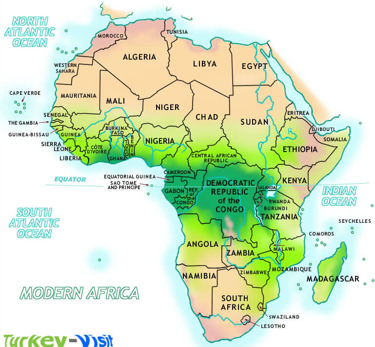 Africa Geographic Map