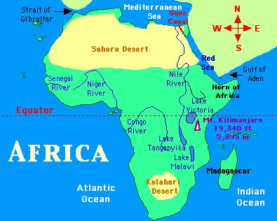 Africa River Map