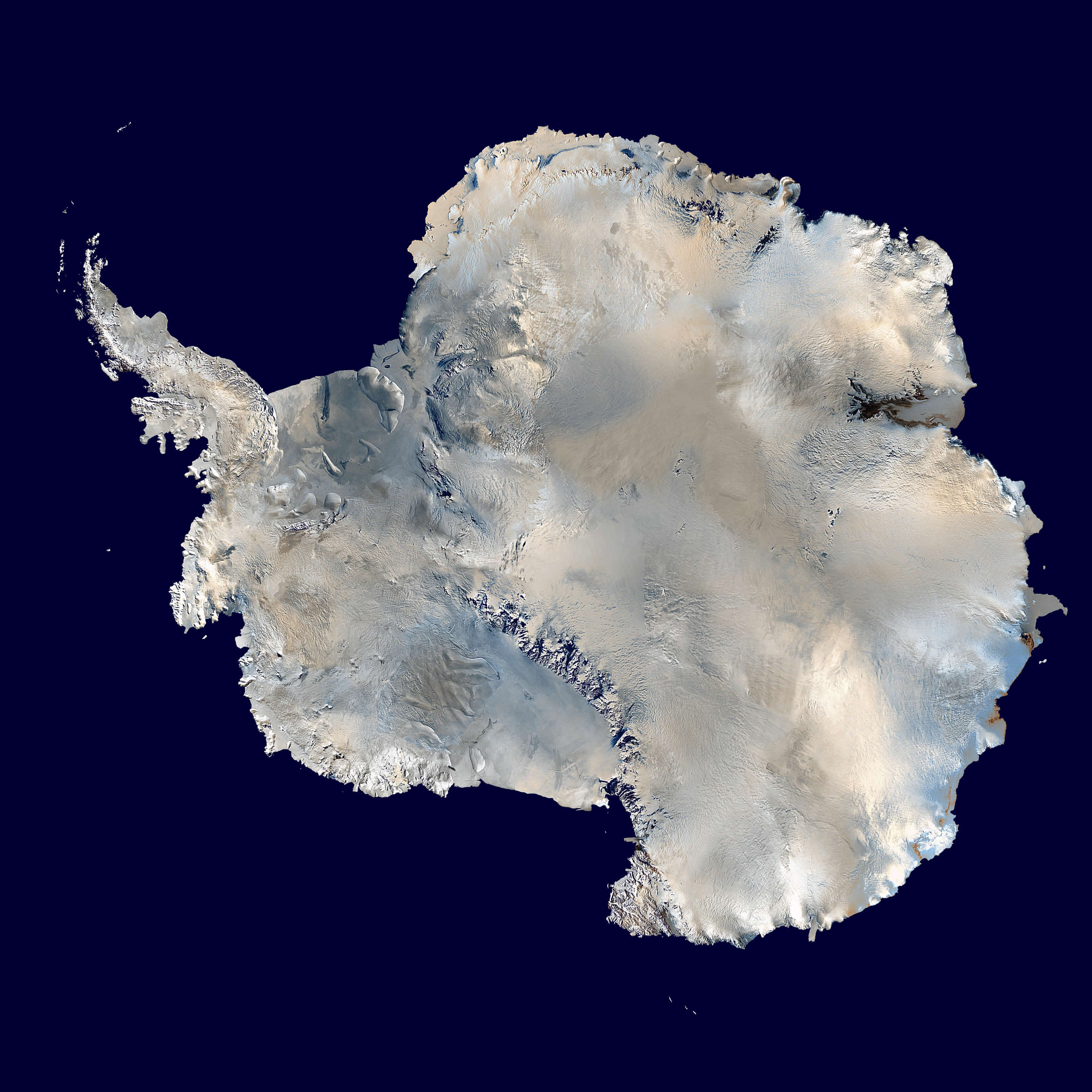 Satellite Map of Antarctica