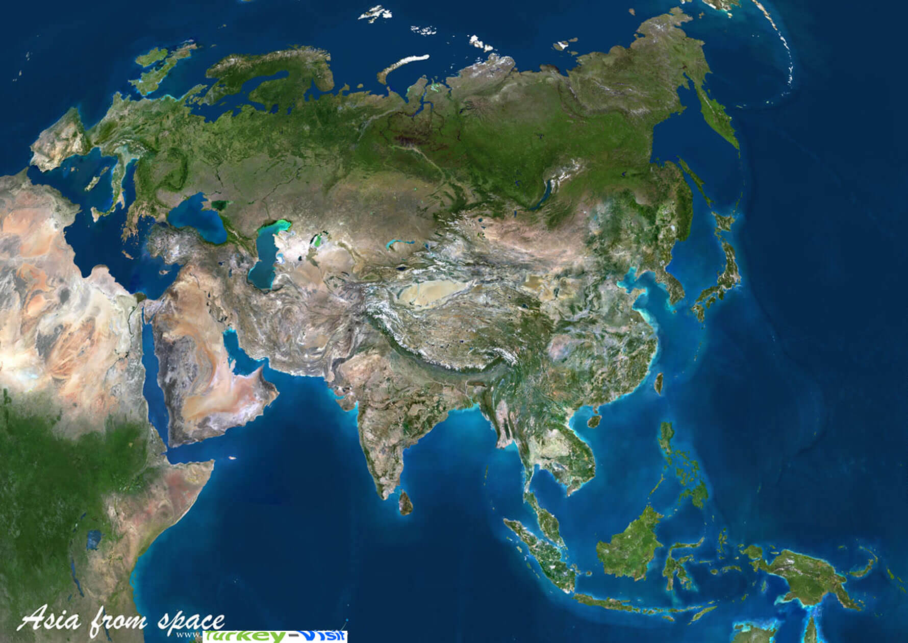 Asia Satellite Image