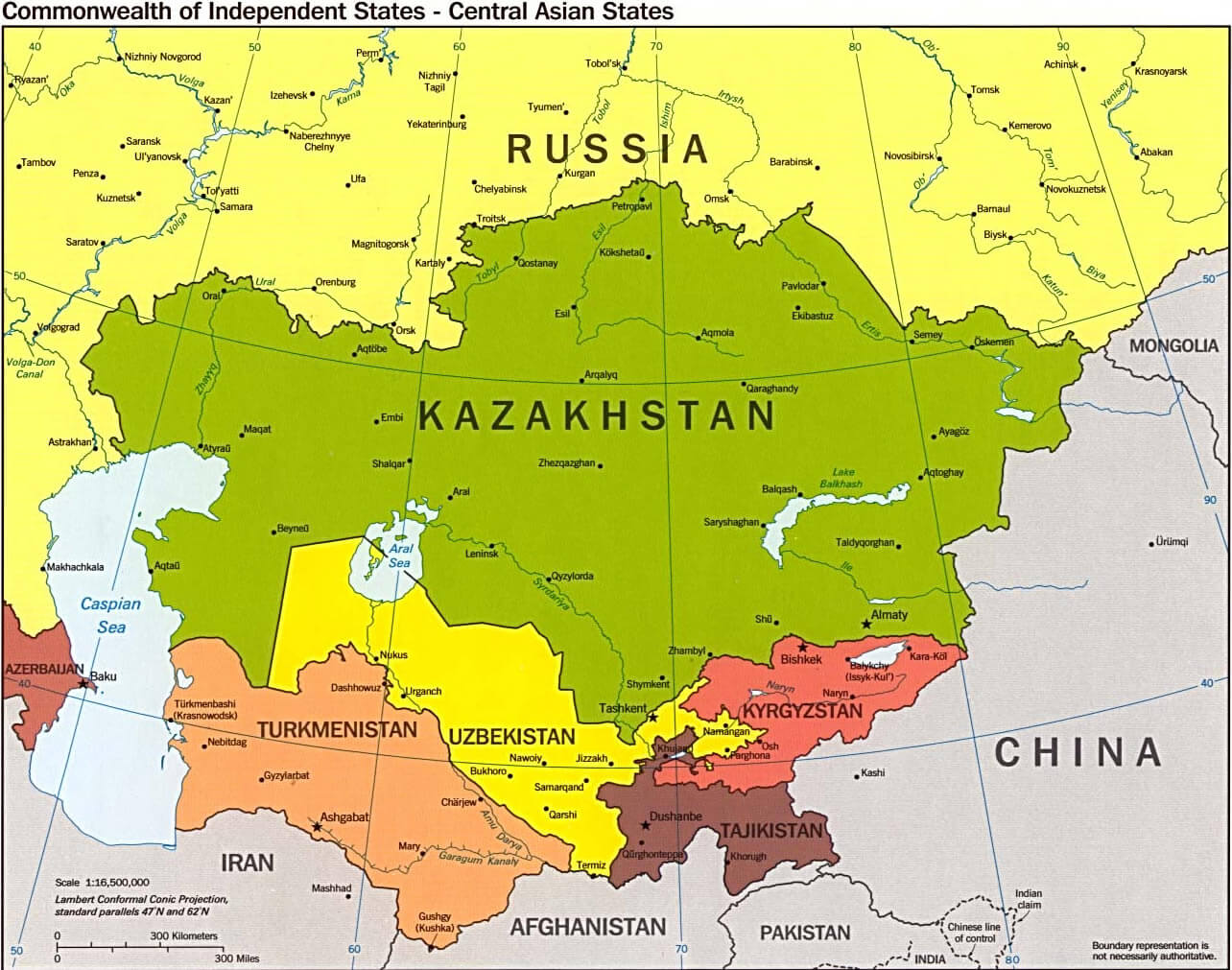 Central Asia Map